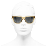 Chanel - Rectangular Sunglasses - Yellow Gray - Chanel Eyewear