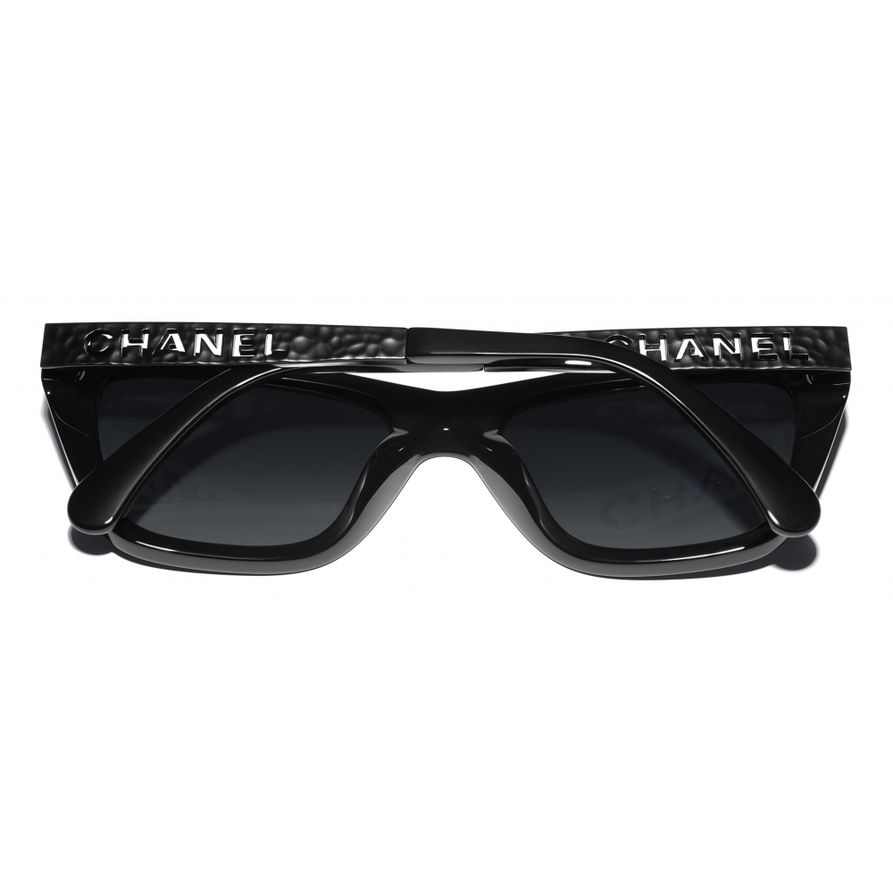 Chanel - Rectangular Sunglasses - Black Gray - Chanel Eyewear - Avvenice