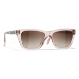 Chanel - Rectangular Sunglasses - Pink Brown - Chanel Eyewear