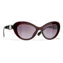 Chanel - Cat-Eye Sunglasses - Dark Red - Chanel Eyewear