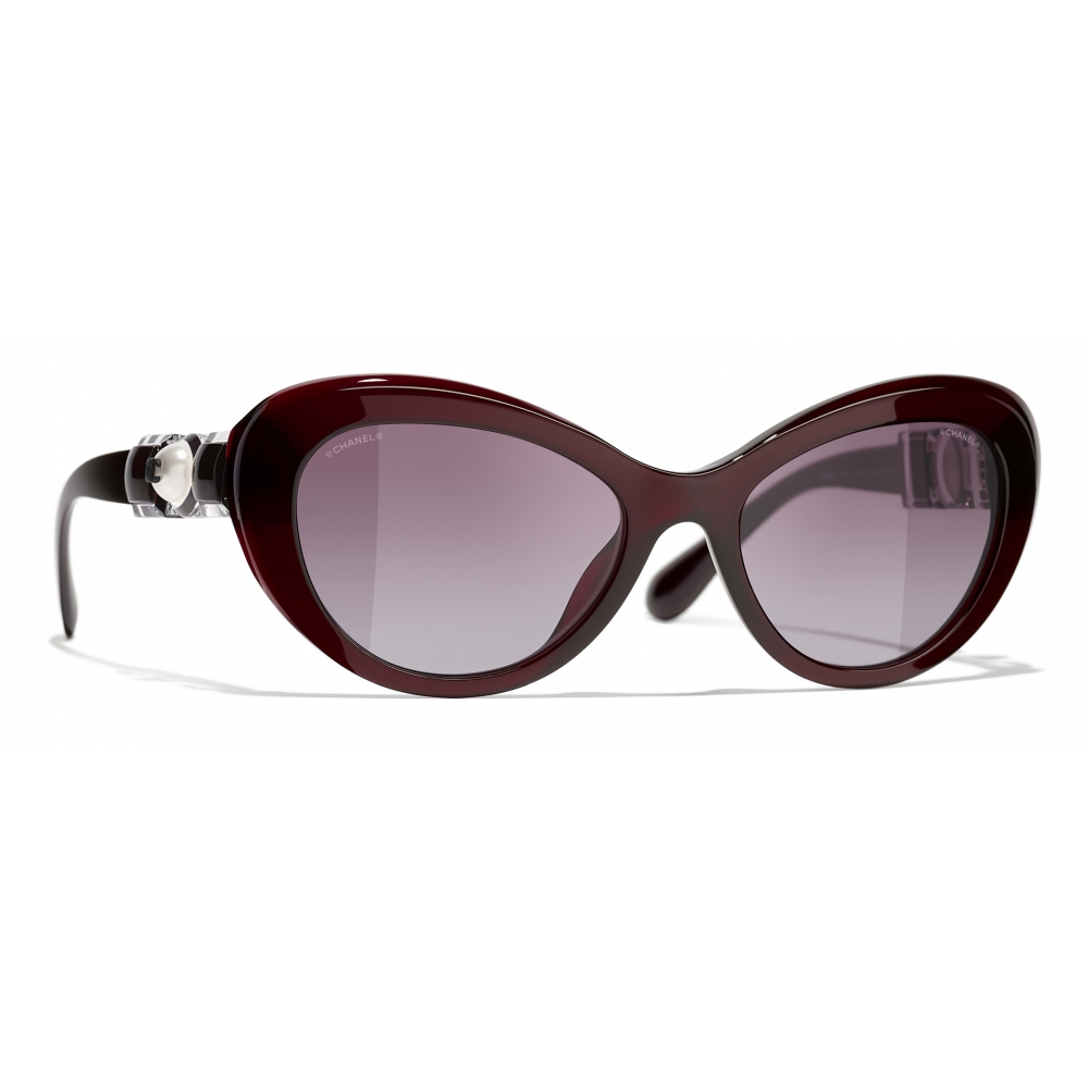 Chanel - Cat-Eye Sunglasses - Dark Red - Chanel Eyewear - Avvenice
