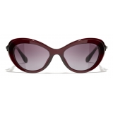 Chanel - Occhiali da Sole Cat-Eye - Rosso Scuro - Chanel Eyewear