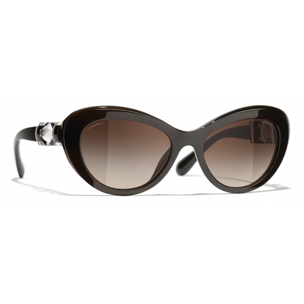 chanel cat eye pearl sunglasses