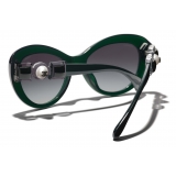 Chanel - Cat-Eye Sunglasses - Dark Green Gray - Chanel Eyewear