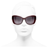 Chanel - Occhiali da Sole a Farfalla - Rosso Scuro - Chanel Eyewear