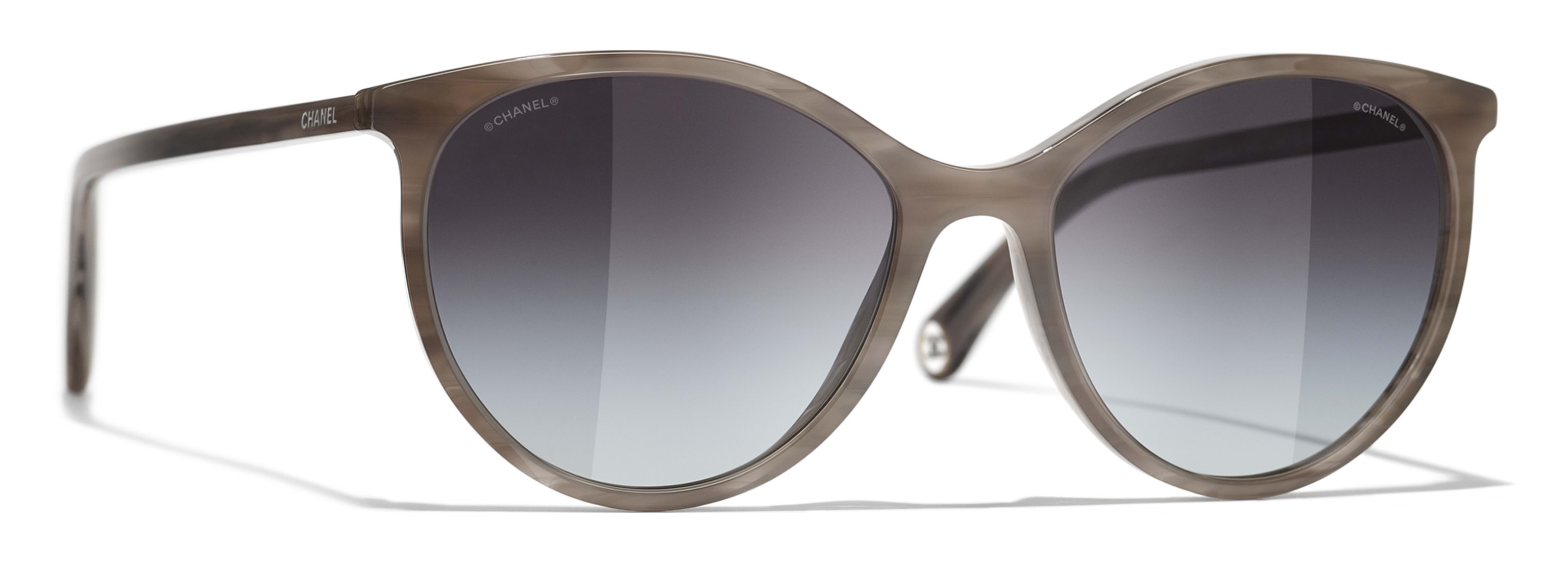 Chanel Grey Clear Acetate Frame Polarized Pantos Sunglasses - 5434 - Yoogi's  Closet