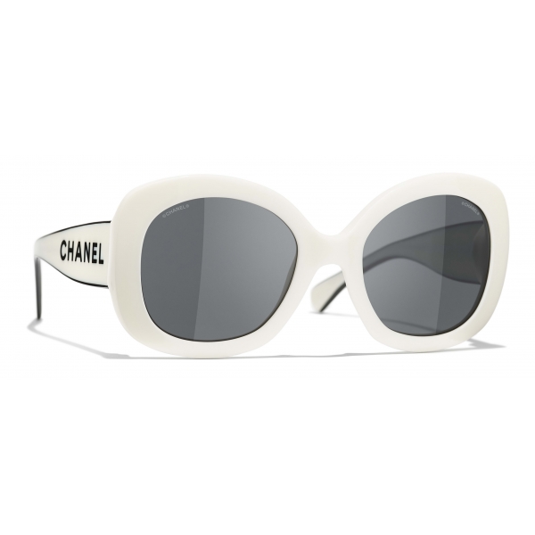 Chanel - Square Sunglasses - White Gray - Chanel Eyewear