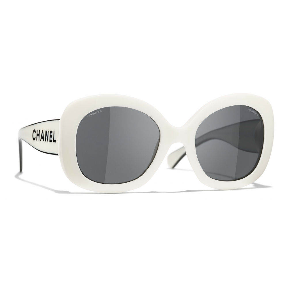 Durante ~ Rápido Cerco Chanel - Square Sunglasses - White Gray - Chanel Eyewear - Avvenice