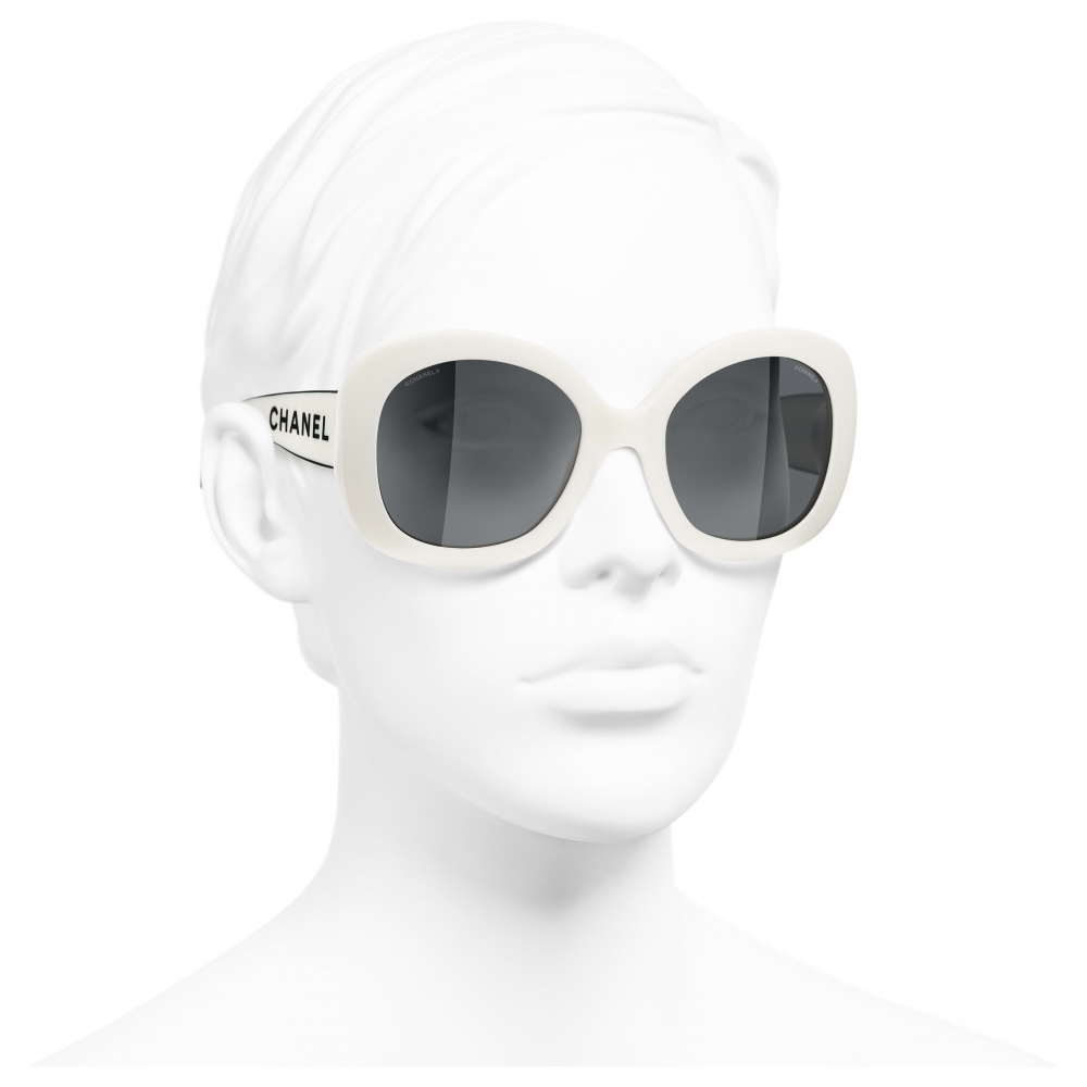 Sunglasses: Square Sunglasses, acetate — Fashion, CHANEL