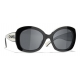 Chanel - Square Sunglasses - Black White Gray - Chanel Eyewear