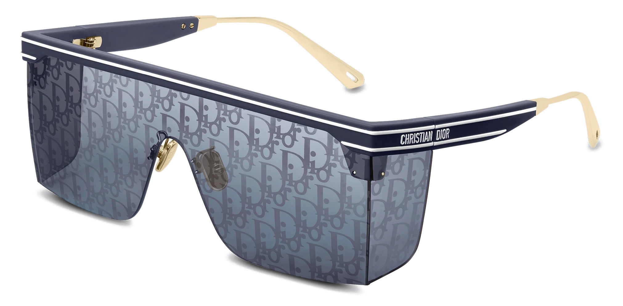 Dior - Diorclub M1u Monogram-Lens Flat-Top Sunglasses - Womens - Blue for  Women