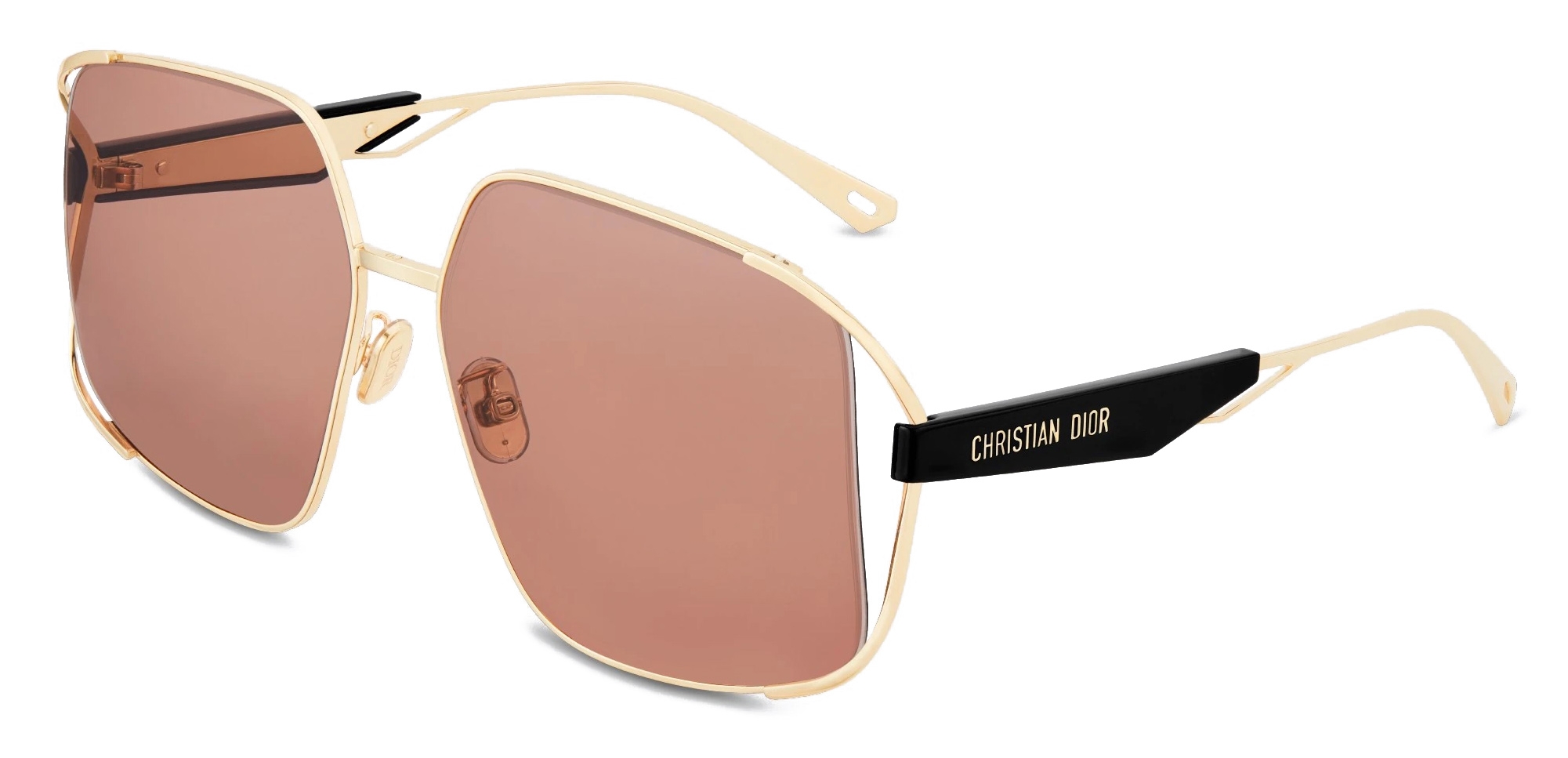 dior rose gold tone inspired sunglasses