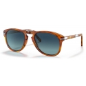 Persol - 714 Steve McQueen - Original - Terra di Siena / Polarized Light Blue - PO0714SM 96/S3 54-21 - Sunglasses - Eyewear