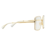 Gucci - Rectangular Sunglasses - Gold Yellow - Gucci Eyewear