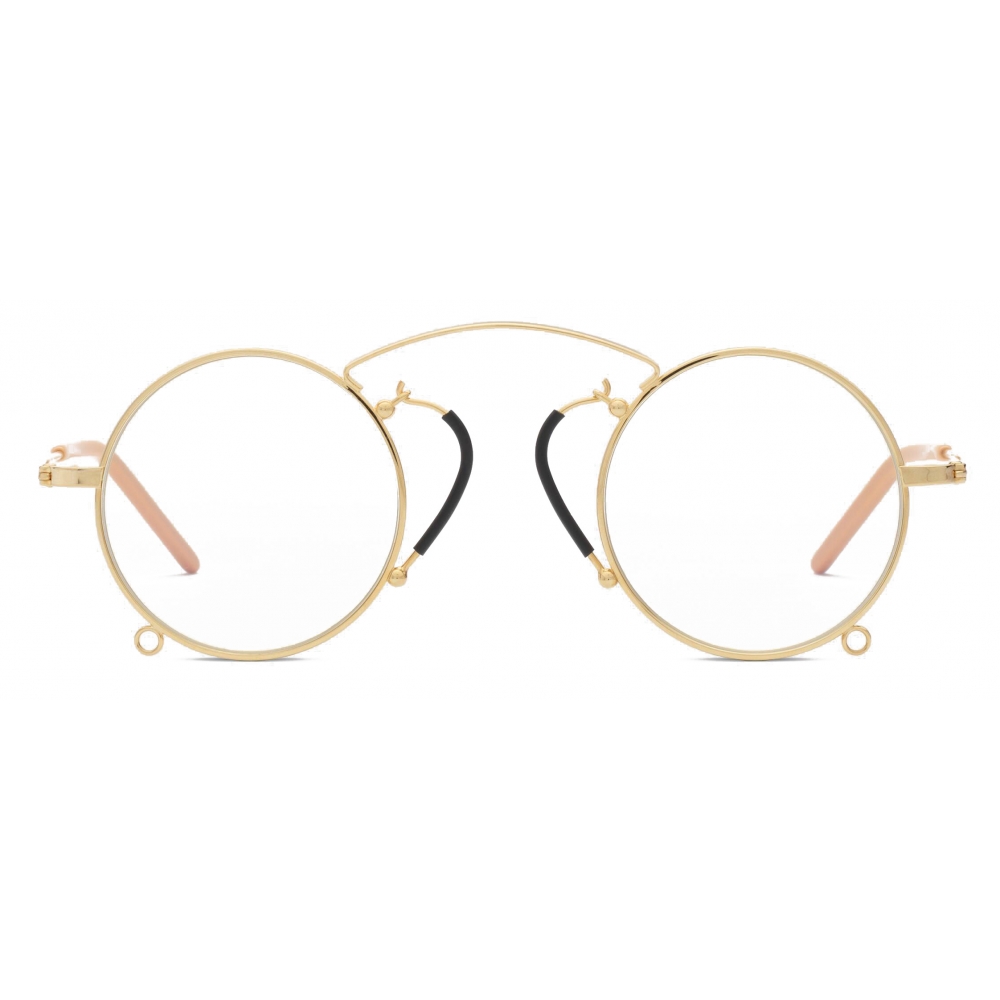 Gucci Pince Nez Round Frame Glasses Gold Yellow Gucci Eyewear Avvenice 4647