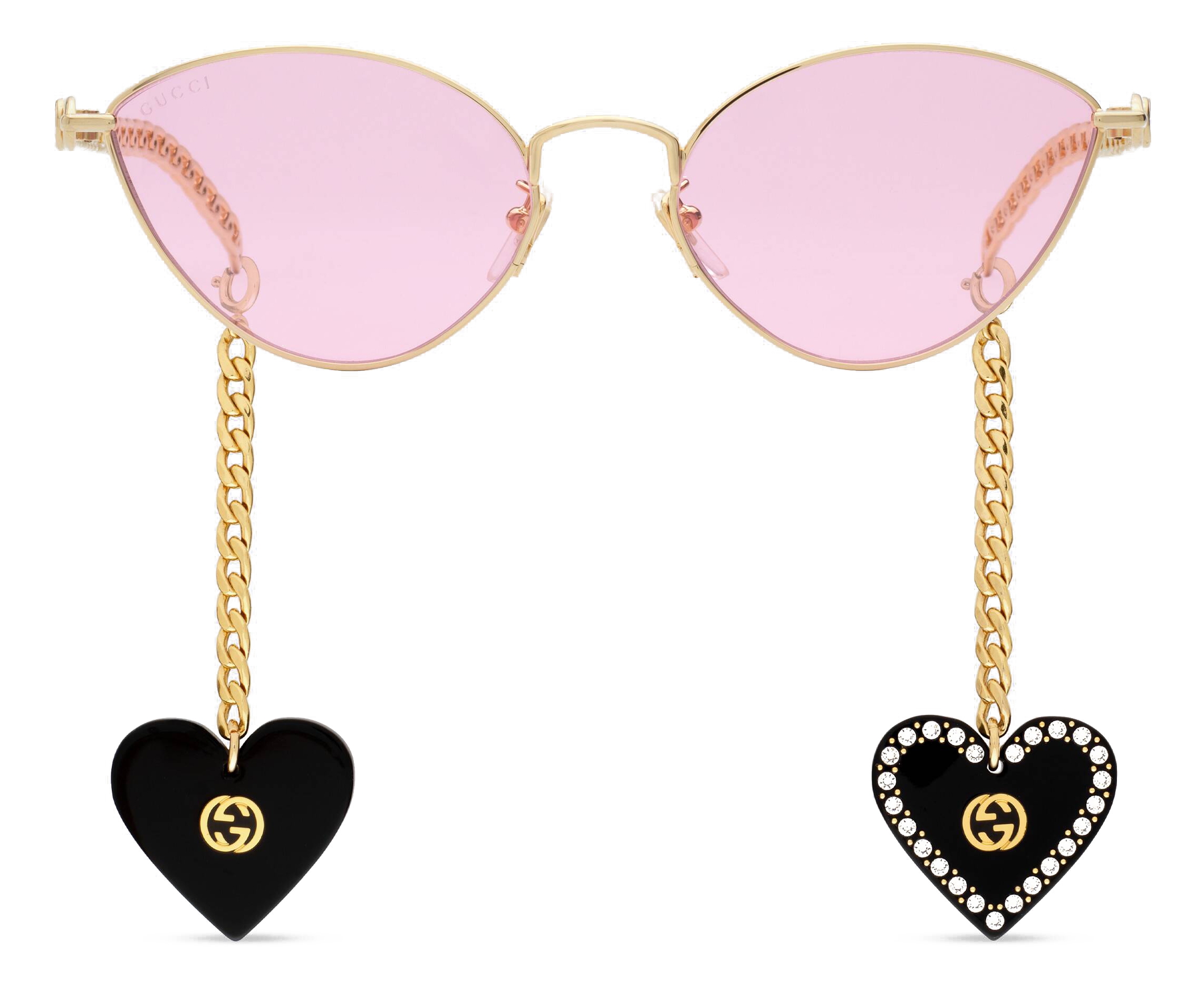 Pink gold cat eye sunglasses