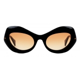Gucci - Occhiali da Sole Cat-Eye - Nero Arancione - Gucci Eyewear