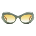 Gucci - Occhiali da Sole Cat-Eye - Verde Salvia Giallo - Gucci Eyewear