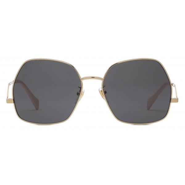 Gucci - Geometrical Sunglasses - Gold Gray - Gucci Eyewear - Avvenice
