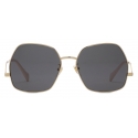 Gucci - Geometrical Sunglasses - Gold Gray - Gucci Eyewear