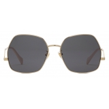 Gucci - Occhiali da Sole Geometrici - Oro Grigio - Gucci Eyewear
