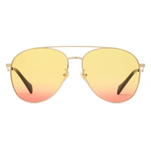 Gucci - Occhiali da Sole Aviator - Oro Giallo - Gucci Eyewear