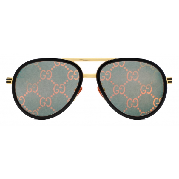 Gucci - Aviator Sunglasses - Yellow Gold Pink - Gucci Eyewear