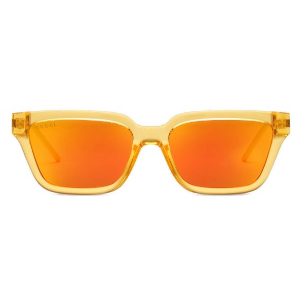 Gucci - Rectangular Sunglasses - Orange - Gucci Eyewear