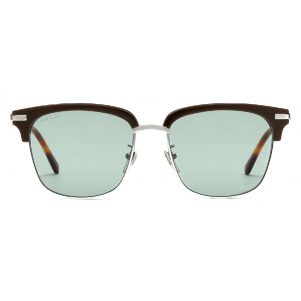 Gucci - Square Sunglasses - Silver Light Blue - Gucci Eyewear