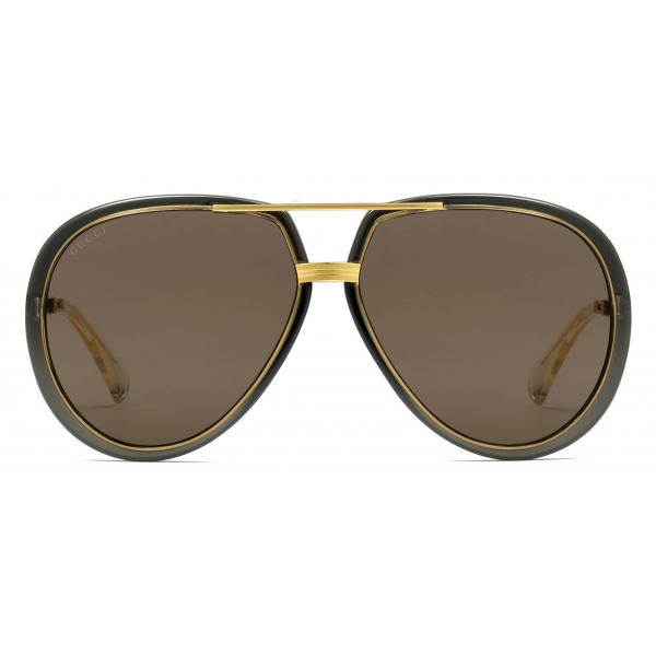 Gucci - Occhiali da Sole Aviator - Oro Marrone - Gucci Eyewear