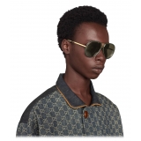 Gucci - Occhiali da Sole Aviator - Oro Marrone - Gucci Eyewear
