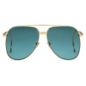Gucci - Aviator Sunglasses - Gold Blue - Gucci Eyewear
