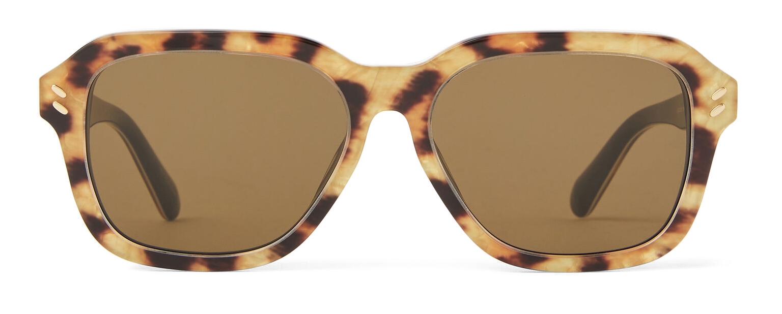 Stella McCartney - Occhiali da Sole Quadrati - Leopardato - Occhiali da Sole  - Stella McCartney Eyewear - Avvenice