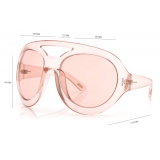Tom Ford - Serena Sunglasses Rotondi Oversized - Rosa - FT0886 - Occhiali da Sole - Tom Ford Eyewear