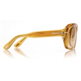 Tom Ford - Bailey Sunglasses Quadrati - Giallo Lucido - FT0885 - Occhiali da Sole - Tom Ford Eyewear