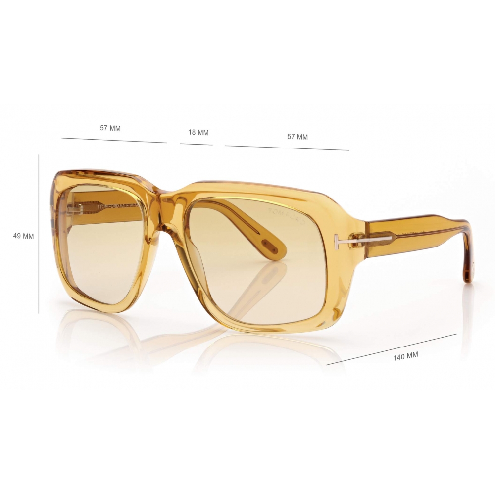 Tom Ford - Bailey Sunglasses - Square Sunglasses - Shiny Yellow - FT0885 -  Sunglasses - Tom Ford Eyewear - Avvenice