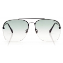 Tom Ford - Mackenzie Sunglasses - Pilot Sunglasses - Shiny Black - FT0883 - Sunglasses - Tom Ford Eyewear