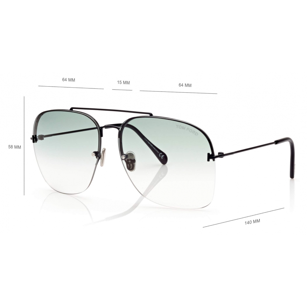 Tom Ford - Mackenzie Sunglasses - Pilot Sunglasses - Shiny Black - FT0883 -  Sunglasses - Tom Ford Eyewear - Avvenice