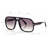 Tom Ford - Falconer Sunglasses - Pilot Sunglasses - Black - FT0884 - Sunglasses - Tom Ford Eyewear