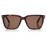 Tom Ford - Garrett Sunglasses - Occhiali da Sole Quadrati - Havana Scuro - FT0862 - Occhiali da Sole - Tom Ford Eyewear