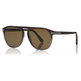 Tom Ford - Jasper Sunglasses - Occhiali da Sole Quadrati - Havana Vintage - FT0835 - Occhiali da Sole - Tom Ford Eyewear