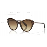 Tom Ford - Leigh Sunglasses - Cat-Eye Sunglasses - Dark Havana - FT0850 - Sunglasses - Tom Ford Eyewear