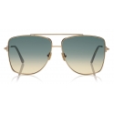 Tom Ford - Reggie Sunglasses Quadrati Oversized - Oro Rosa Blu - FT0838 - Occhiali da Sole - Tom Ford Eyewear
