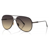 Tom Ford - Alec Sunglasses - Pilot Sunglasses - Black - FT0824 - Sunglasses - Tom Ford Eyewear