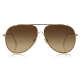 Tom Ford - Alec Sunglasses - Pilot Sunglasses - Rose Gold - FT0824 - Sunglasses - Tom Ford Eyewear