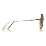 Tom Ford - Alec Sunglasses - Occhiali da Sole Pilota - Oro Rosa - FT0824 - Occhiali da Sole - Tom Ford Eyewear