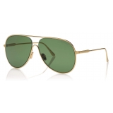 Tom Ford - Alec Sunglasses - Occhiali da Sole Pilota - Oro Profondo - FT0824 - Occhiali da Sole - Tom Ford Eyewear
