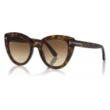 Tom Ford - Izzi Sunglasses - Cat-Eye Sunglasses - Dark Havana - FT0845 - Sunglasses - Tom Ford Eyewear