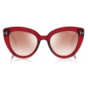 Tom Ford - Izzi Sunglasses - Occhiali da Sole Cat-Eye - Rosso - FT0845 - Occhiali da Sole - Tom Ford Eyewear