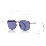 Tom Ford - Jake Sunglasses - Occhiali da Sole Quadrati - Rutenio Leggero - FT0827 - Occhiali da Sole - Tom Ford Eyewear